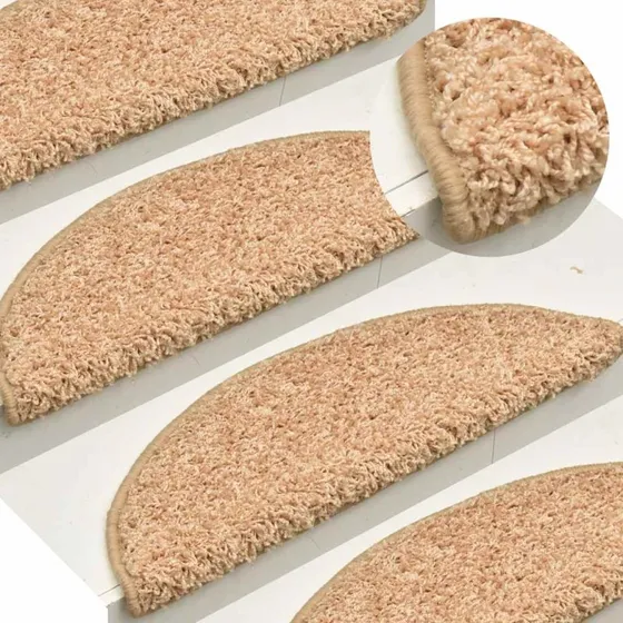 vidaXL trappemtter 15 stk. 65x21x4 cm guldfarvede halvrunde