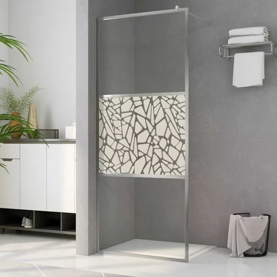 vidaXL brusevg ESG-glas med stendesign 115x195 cm
