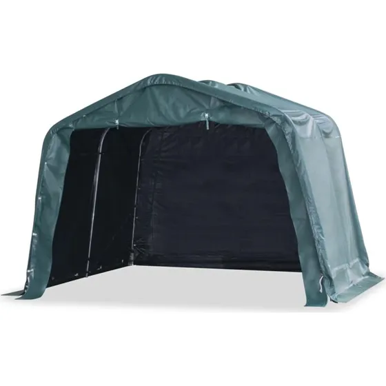 vidaXL flytteligt lskur til husdyr PVC 550 g/m 3,3x3,2 m mrkegrn