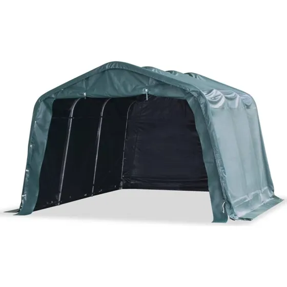 vidaXL flytteligt lskur til husdyr PVC 550 g/m 3,3x4,8 m mrkegrn