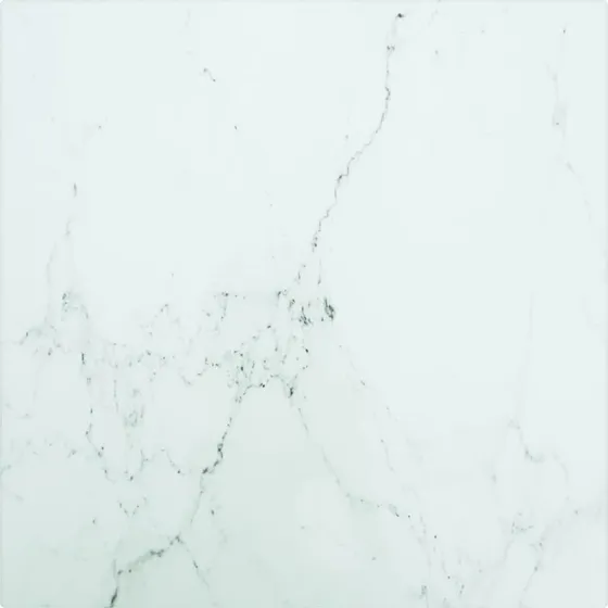vidaXL bordplade 30x30 cm 6 mm hærdet glas marmor hvid