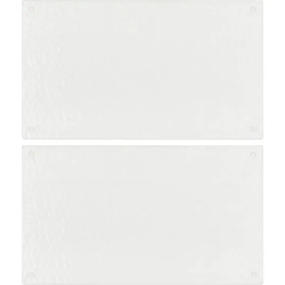 Hrdet glas skrebrtter 2 stk.  transparent boble & naturstensmnster