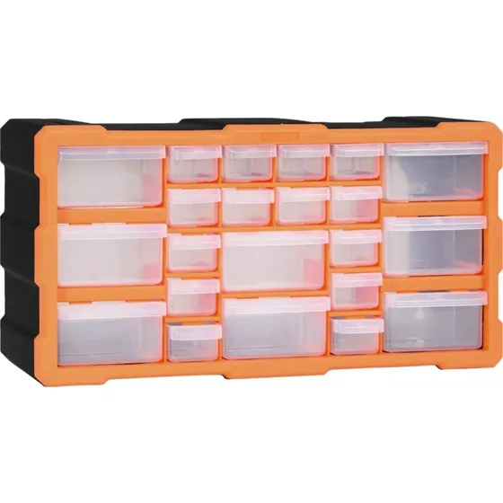 vidaXL skuffereol med 22 skuffer 49x16x25,5 cm