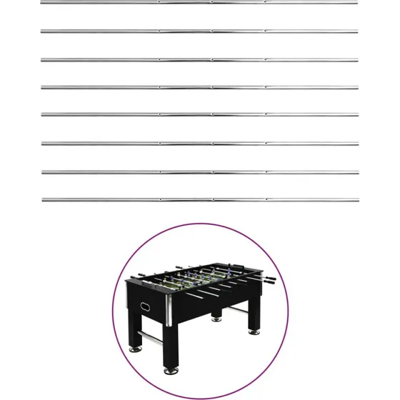 vidaXL spillestnger til bordfodbold 8 stk 15,9 mm