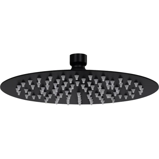 vidaXL regnbrusehoved 20 cm rund i rustfrit stl - sort