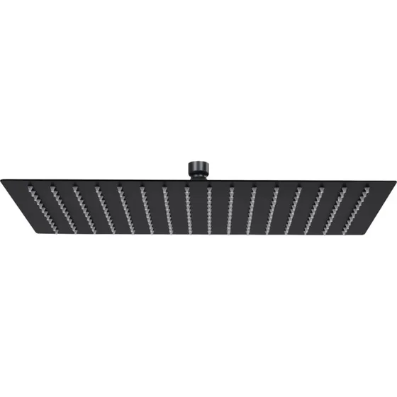 vidaXL regnbrusehoved 40x30 cm rektangulær sort, rustfrit stål