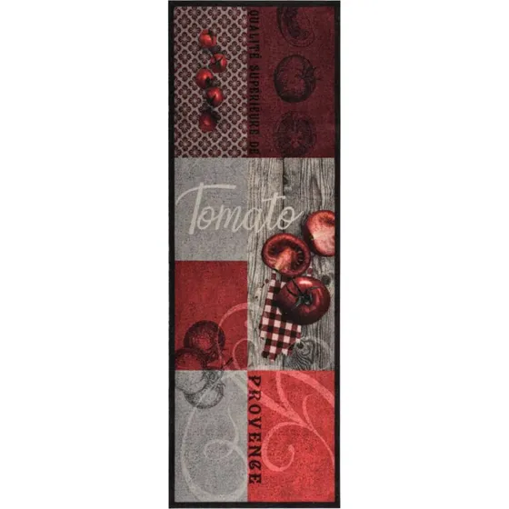 vidaXL vaskbar køkkenmåtte 45x150 cm med tomatprint