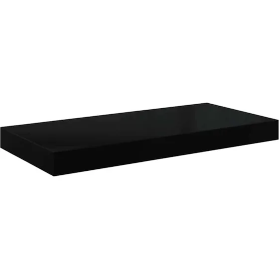 vidaXL væghylde 50x23x3,8 cm MDF sort højglans