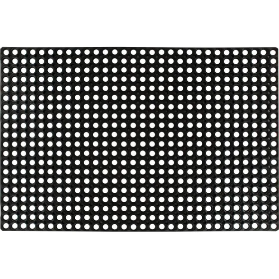 vidaXL gummimtte 16 mm 80x120 cm sort