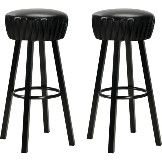 Barstole i kunstlæder, sæt 2 – brun