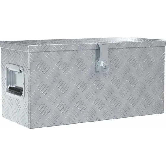 vidaXL aluminiumskasse 61,5 x 26,5 x 30 cm, slv