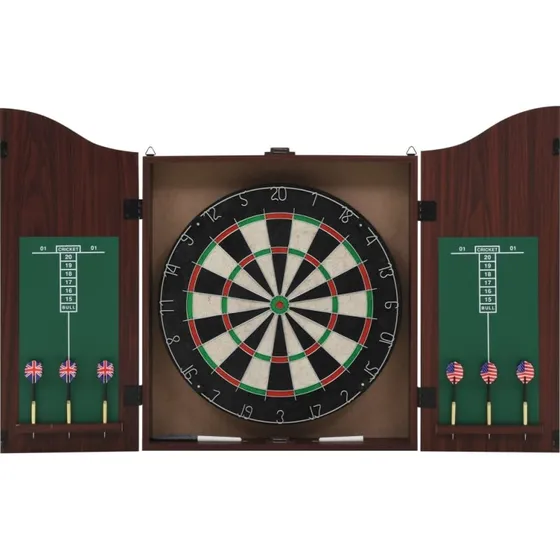vidaXL professionel sisal dartskive med skab og 6 dartpile