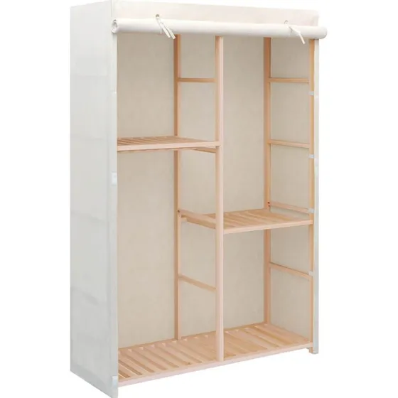 vidaXL tøjgarderobe 3 niveauer 110x40x170 cm – hvid