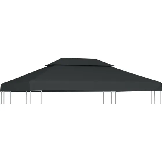 vidaXL pavillontopdække 2-lag 310 g/m² 4x3 m antracit