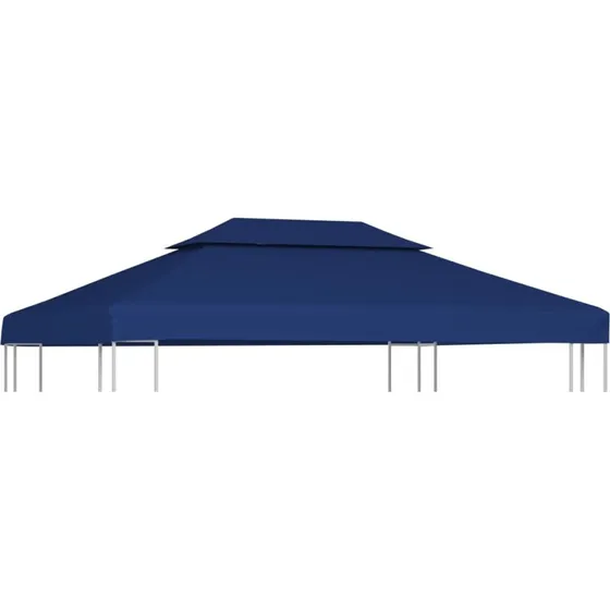 vidaXL pavillontopdække 2-lag 310 g/m² 4 x 3 m blå