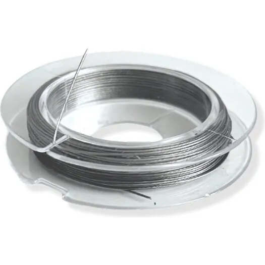 Tigertail smykkewire 0,38 mm – 10 m metalgrå