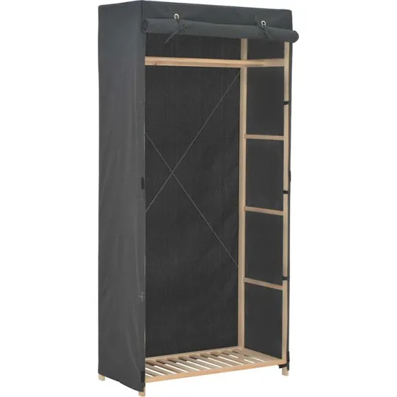 vidaXL klædeskab i stof 79x40x170 cm - grå