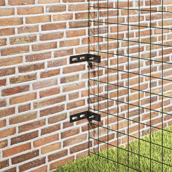 vidaXL Hjrneforbindelsesklemme til trdhegn 10 st  Antracitgr