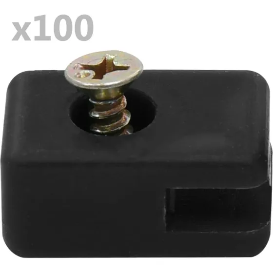 vidaXL trådholder med skrue til havehegn 100 sæt, antracitgrå