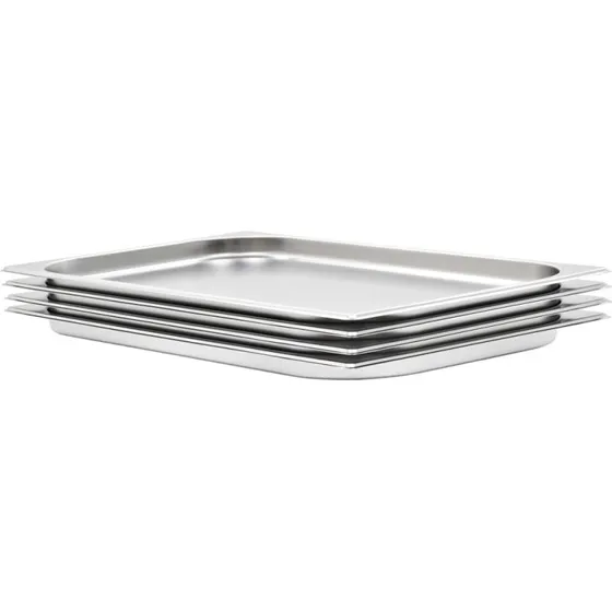 vidaXL Gastronorm beholder GN 1/1 20 mm rustfrit stål (4 stk)
