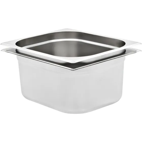 vidaXL Gastronorm beholder GN 1/2 150 mm rustfrit stl (2 stk)