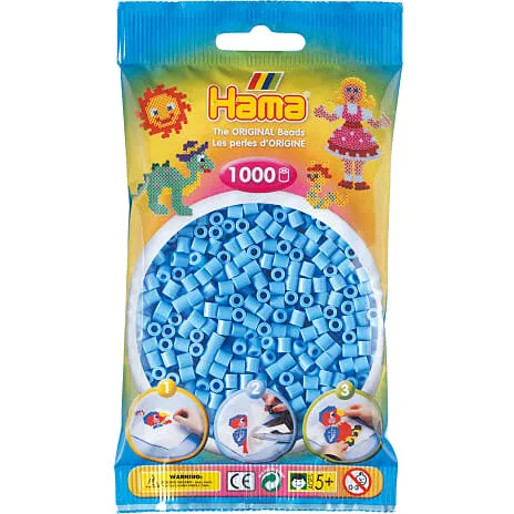Hama midi-perler 1000 stk. – lyseblå