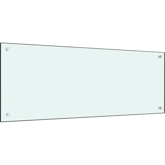 vidaXL stænkplade i hærdet glas 100x40 cm hvid