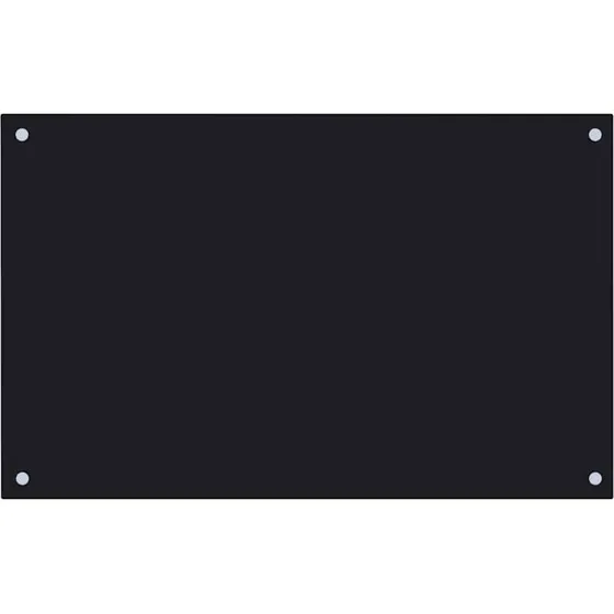 vidaXL stnkplade 80x50 cm hrdet glas sort