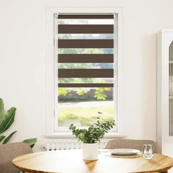 vidaXL zebragardin 60,9 x 120 cm, kaffe
