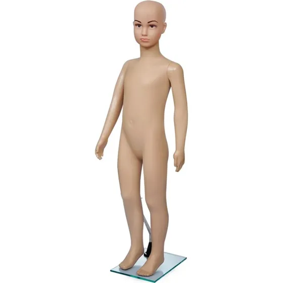 vidaXL Mannequin Barn A i PE med glasbase