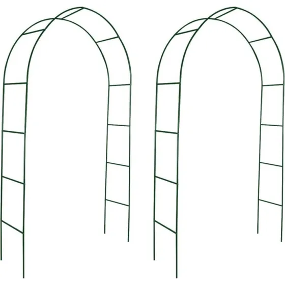 vidaXL rosenbue 2 stk. i jern 1,42,4 m til klatreplanter