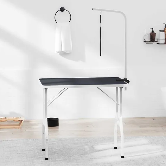 vidaXL justerbart vaske- og trimmebord til kledyr med sele