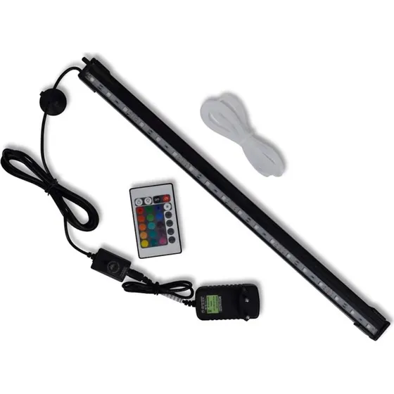 LED-akvarielampe 48 cm RGB med boblefunktion