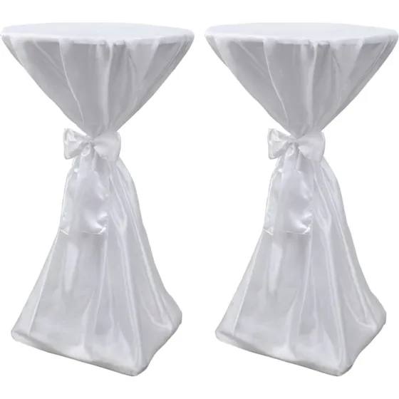 Universal Borddkken Hvid 80 cm med bnd 2 stk