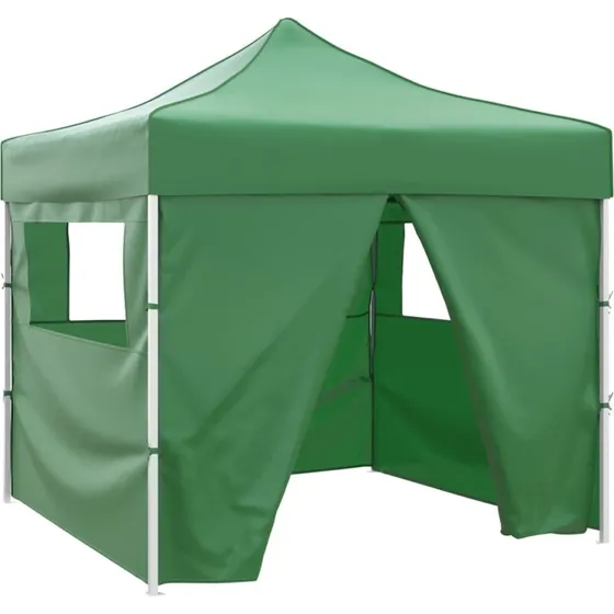 vidaXL sammenfoldeligt telt 3 x 3 m med 4 vgge - grn