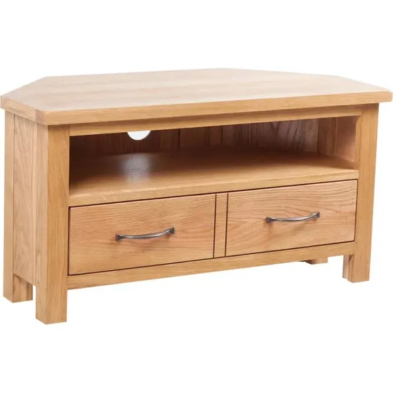 vidaXL tv-skab i massivt egetræ 88x42x46 cm, brun