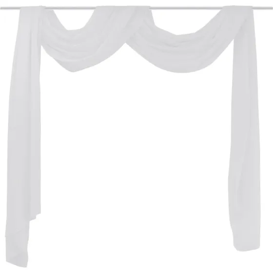 Uden mærke Tynde voile gardiner 140 x 600 cm, hvid
