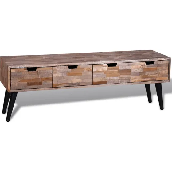 vidaXL TV-skab i genbrugsteak med 4 skuffer