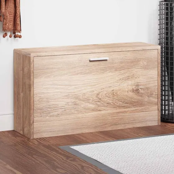 vidaXL opbevaringsbænk til sko 80x24x45 cm - egetræsfarvet