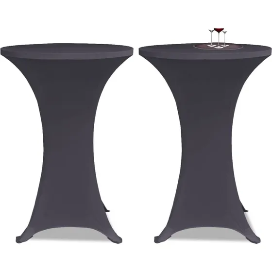 vidaXL Bordovertrk i stretch 2 stk. 80 cm - Antracitgr