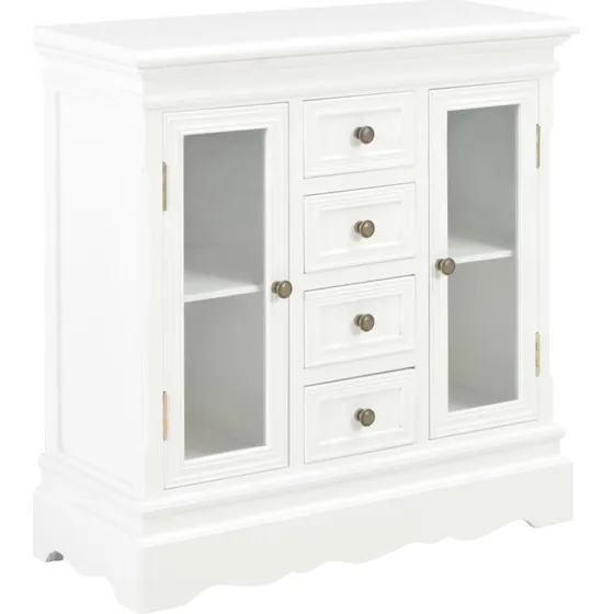 vidaXL sknk 70x28x70 cm massivt fyrretr hvid