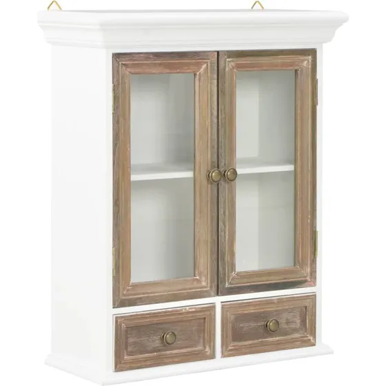 vidaXL vægskab 49x22x59 cm konstrueret træ, hvid