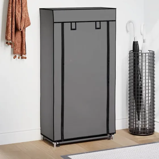 vidaXL skoskab med overtræk 58 x 28 x 106 cm grå