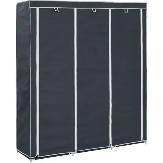 vidaXL klædeskab stof 150 x 45 x 175 cm – sort