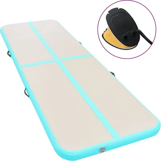 vidaXL oppustelig gymnastikmtte 400x100x10 cm PVC, grn