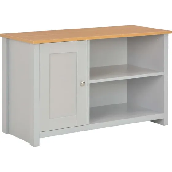 vidaXL TV-skab 95x39x58 cm, grå/natur