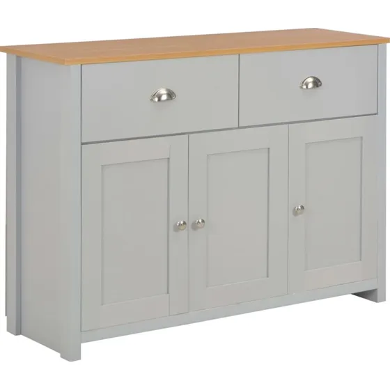 vidaXL sknk 112x35x81 cm, gr/natur