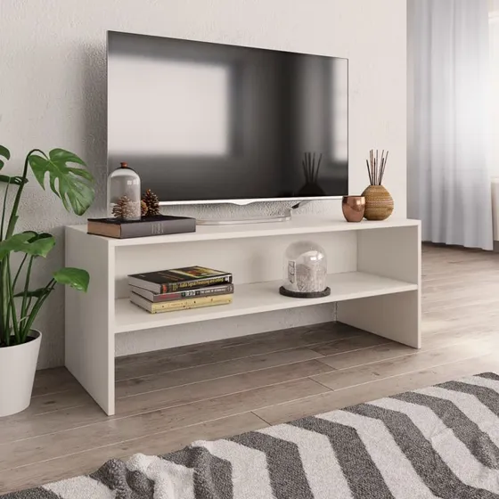TV-bord 100x40x40 cm i konstrueret træ – betongrå