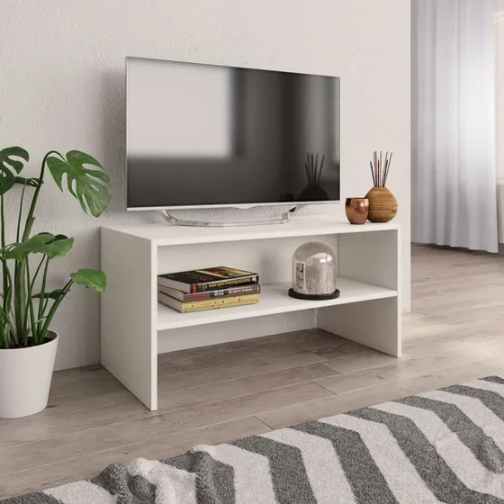 vidaXL tv-bord 80x40x40 cm hvid konstrueret træ