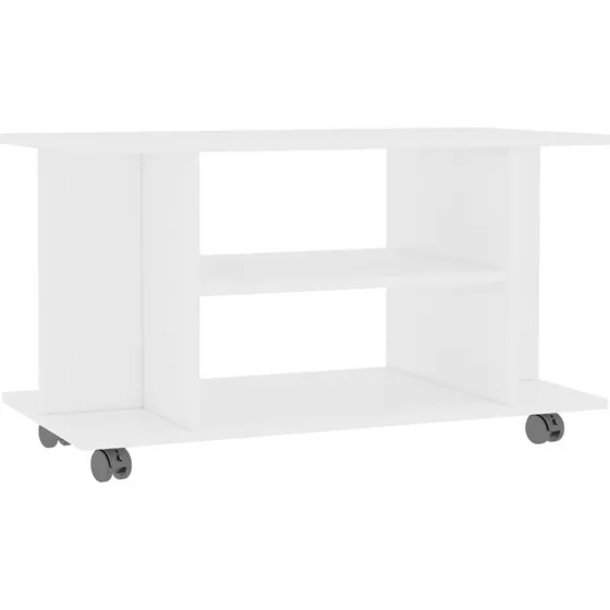 vidaXL TV-skab med hjul 80x40x45 cm, hvid